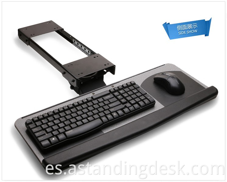 Bandeja de teclado de computadora de proveedor chino para muebles de gabinete hardware ajustable bandeja de teclado ergonómico